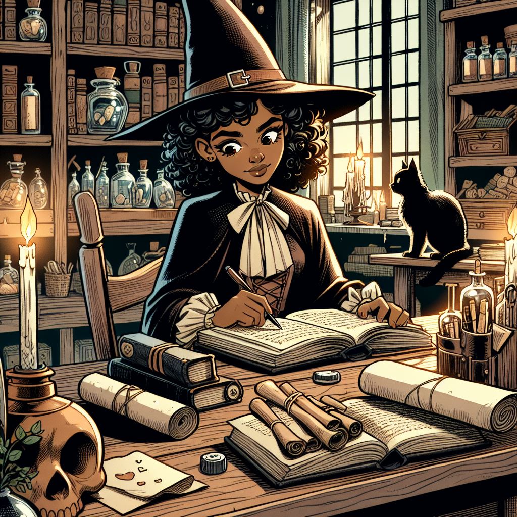 Young Witch Studying Witchcraft Quiz